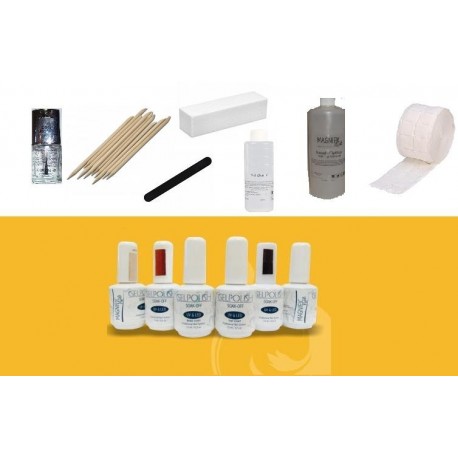 Kit Esmalte Permanente 8 Colores con Lampara UV