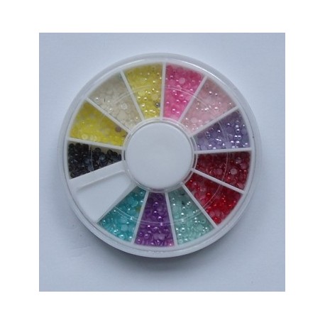Ruedas de Piedras Decorativas 11 - Perlas de Colores