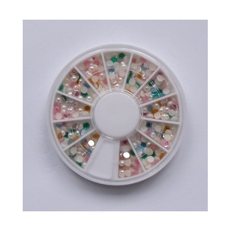 Ruedas de Piedras Decorativas 12 - Perlas Mixtas