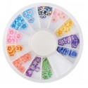 Ruedas de Piedras Decorativas 20 - Fimo de Flores