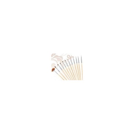 Set de 12 Pinceles para gel y decoracion