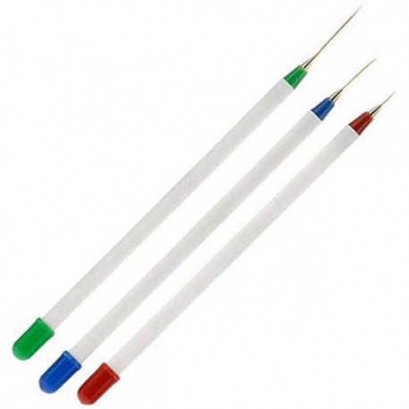 Set de 3 pinceles para decoracion de uñas